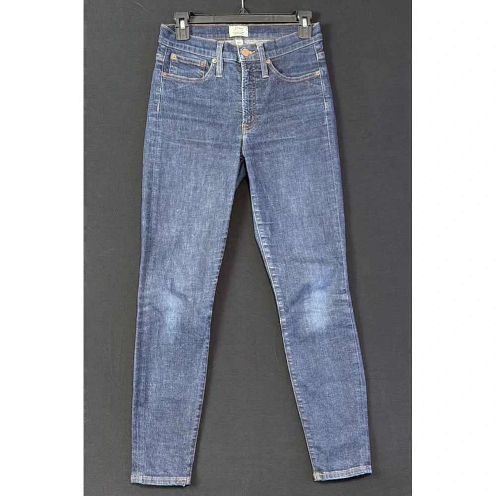 J CREW Skinny Jeans Women 27 LOT OF 3 - 1)Black 1)Blue 1)White 9" Rise Toothpick - Picture 2 of 16